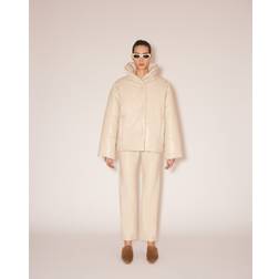 Nanushka HIDE OKOBOR alt-leather puffer jacket Creme Creme