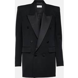 Saint Laurent Grain de poudre tuxedo jacket black