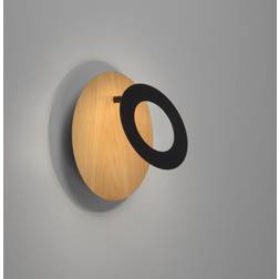 Paul Neuhaus Nevis LED Wandlamp Rond Hout Zwart