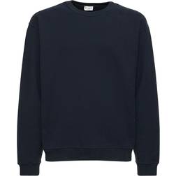 Saint Laurent Sweatshirt aus Baumwoll-Jersey blau