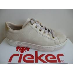 Rieker L9800-80 Enya Womens Lace-Up Shoes Beige