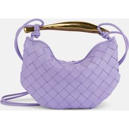 Bottega Veneta Mini Umhängetasche Aus Intreccio-leder Amethyst 01