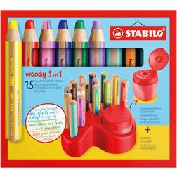 Stabilo Multi-Talented Pencil Woody 3 in 1 Deskset of 15-10 x