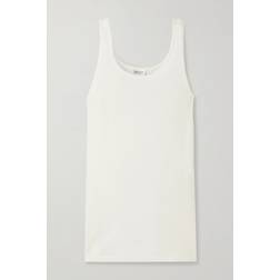 Saint Laurent SAINT LAURENT Tanktop Aus Geripptem Jersey Aus Einer Modal-baumwollmischung Creme