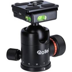 Rollei Stativ Kugelkopf für C5i Stativ, professioneller 360 Grad Stativkopf mit Friktion, 8 KG Tragkraft und 3 Wasserwaagen.Inkl. Acra Swiss Schnellwechselplatte