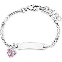 Amor Princess Lillifee Girls Silver ID Bracelet Purple Heart
