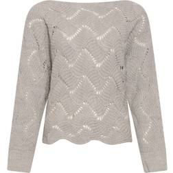 Noella Taffy Knit Sweater Grey melange