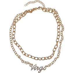 Urban Classics diamond zodiac golden necklace virgo