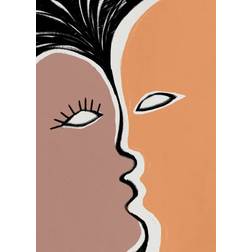 Malerifabrikken Face To face 2 Orange Poster