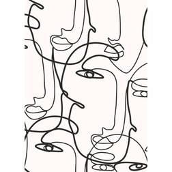 Malerifabrikken Abstract Lines Beige Poster 30x40cm