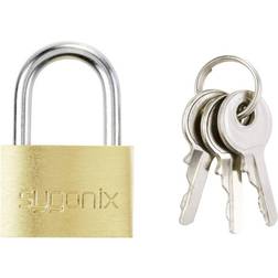 Sygonix SY-5045282 Cadenas 24.7 mm Fermeture Différente Or-Jaune Avec Serrure À Clé