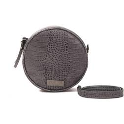 Pompei Donatella Gray Leather Crossbody Bag