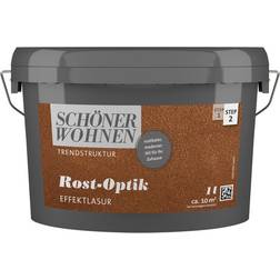 Schöner Wohnen Effect Glaze Trend Structure Wandfarbe Rust 1L