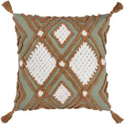 Furn Aquene Tufted Tasselled Complete Decoration Pillows Brown, Green (50x50cm)