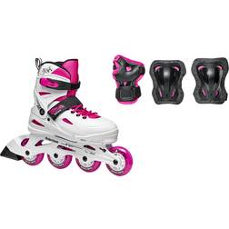 Rollerblade Fury Combo Justerbar Rulleskøjte Børn White/Pink Pink 36.5-40.5 Dame Adult, Kids, Newborn, Toddler, Infant