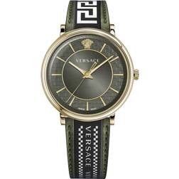 Versace V-Circle VE5A01621 quarzwerk khakigrün/Grün