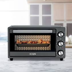 ICQN Minibackofen 20L, Pizza-Backofen Schwarz