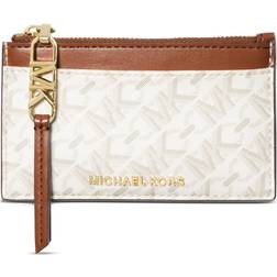 Michael Kors Empire Logo Small Zip Card Case - Vanilla/luggage