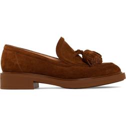 Gianvito Rossi Loafers aus Veloursleder Braun