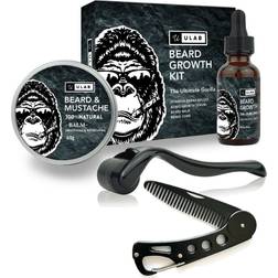 Ulab ultimate gorilla beard growth kit with derma roller, beard oil, beard balm