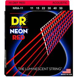 DR Strings NRA11 Neon Red western gitarrsträngar, 011-050