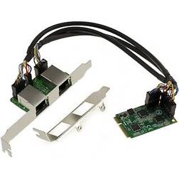 Carte Mini PCIe MiniPCIe 2 ports 2.5 Gigabit RJ45 LAN ETHERNET 10 100 1000 1G