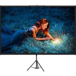 VEVOR tripod projector screen with stand 100inch 4k hd 16:9 home cinema portable