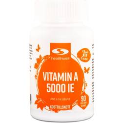Healthwell Vitamin A 5000 IE, kaps 90 st