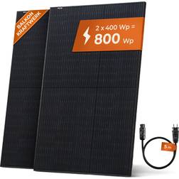 Solarway JA Solar 400W Solarpanel Full Black JAM54S31 2er Set 800 Watt Balkonkraftwerk Solarmodul je 400 W