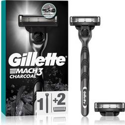 Gillette Mach3 Charcoal Razor + Replacement Heads 2-pack