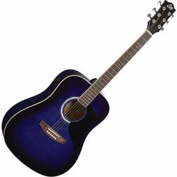 Eko guitars Ranger 6 EQ Blue Sunburst Chitarra Semiacustica Dreadnought