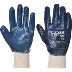 Portwest A300 Nitril-handske m/ribkant Navy