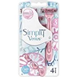 Gillette Venus Simply 3 Disposable Razors for Women 4 Pieces