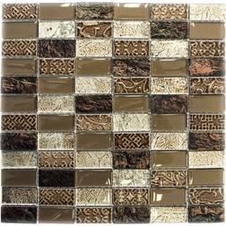 Mosaikfliese glasmosaik fliesenspiegel bad küche wc stein retro wb83-crs6 Wohnraum 30x30cm