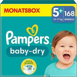 Pampers Baby-Dry Diapers Size 5+ 12-17kg 168pcs