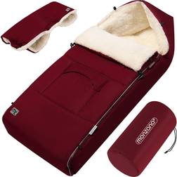 Monzana Baby Footmuff Bordeaux 90x60cm incl. Bag