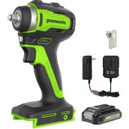 Greenworks Greenworks 24V Brushless 3/8 Cordless Impact Wrench 2.0Ah Battery and Compact Charger