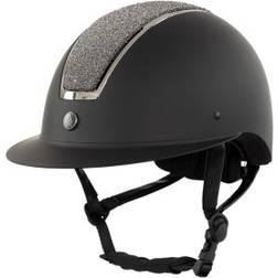 Br Casque d'équitation visière polo Equitation Omega Glamourous Bleu