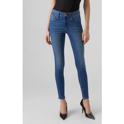 Vero Moda Vmsela Mid Rise Jeans - Blue/Medium Blue Denim