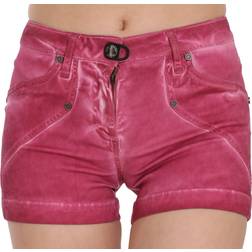 PLEIN SUD Pink Mid Waist Cotton Mini Denim Shorts IT36