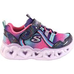 Skechers Girl's Hearts Lights Rainbow Lux - Navy/Multi