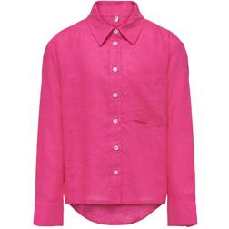 Kids Only Kid's Linen Blend Shirt - Fuchsia Purple (15297052)