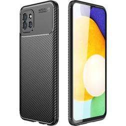 MAULUND Samsung Galaxy A03 Carbon Fiber Fleksibelt Plastik Cover Sort