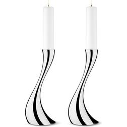 Georg Jensen Cobra Silver Lysestage 40cm 2stk