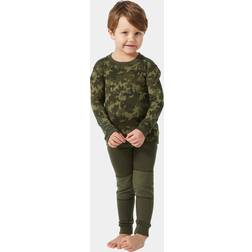 Helly Hansen Kids' Graphic Lifa Merino Wool Base Layer Set - Utility Gre