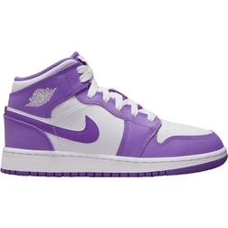 Nike Air Jordan 1 Mid GS - Purple Venom/White