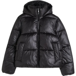 H&M Hooded Puffer Jacket - Black