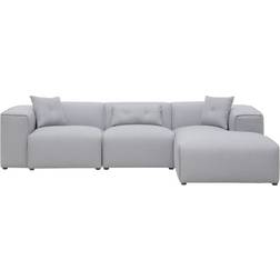 Beliani Dolva Light Gray Sofa 294cm 3-seter