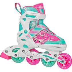 Roller Derby Ion 7.2 Adjustable Girls' Inline Skates White/Mint/Pink