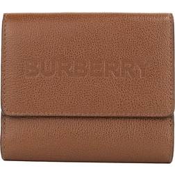 Burberry Luna Grained Small Coin Pouch Snap Wallet - Tan